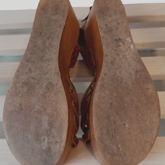 Isabel Marant Etoile Zia Leather Wooden Platform Wedge (38) - Picture 6 of 6